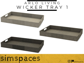 Sims 4 — Arlo Living - Wicker Tray 1 by simspaces — Part of the Arlo Living set: organic and sustainable, this bamboo