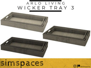 Sims 4 — Arlo Living - Wicker Tray 3 by simspaces — Part of the Arlo Living set: organic and sustainable, these bamboo