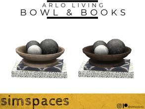 Sims 4 — Arlo Living - Bowl & Books by simspaces — Part of the Arlo Living set: For efficiency of space, it's best to