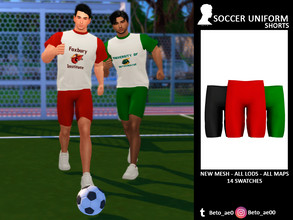 Sims 4 — Soccer uniform (Shorts) by Beto_ae0 — soccer uniform shorts with different colors,hope you like it - 14 colors -