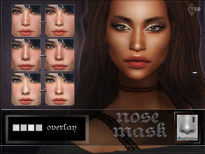 Sims 4 — Nose mask 11 (Overlay) by RemusSirion — Nose mask 11, a soft nose for your sims. Overlay version: will adapt to
