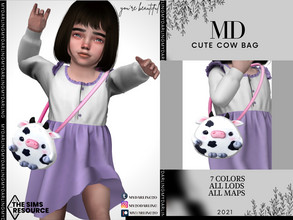 Sims 4 — cute cow bag toddler by Mydarling20 — new mesh base game compatible all lods all maps the texture of this bag is