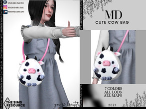 Sims 4 — cute cow bag Child by Mydarling20 — new mesh base game compatible 7 color all lods all maps the texture of this