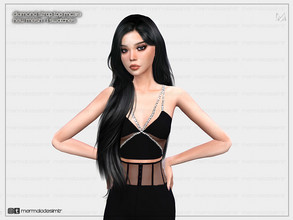 Sims 4 — Diamond Strap Top MC319 by mermaladesimtr — New Mesh 1 Swatches All Lods Teen to Elder For Female