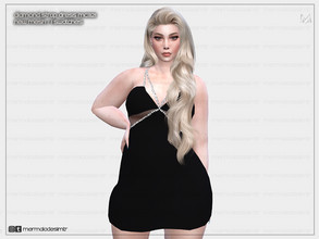 Sims 4 — Diamond Strap Dress MC321 by mermaladesimtr — New Mesh 1 Swatches All Lods Teen to Elder For Female