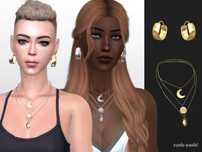 Sims 4 — Senesis accessories set by paulo-paulol — Senesis accessories earrings and pendant by paulo-paulol for YA, adult