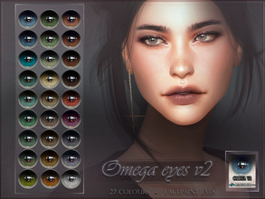 Sims 4 — Omega Eyes V2 by RemusSirion — Omega Eyes, facepaint eyes in 27 colours. Variant 2 with more reflections.
