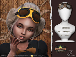 Sims 4 — Steampunked goggles for Toddlers(Hats) by _zy — 7 colors HQ COMPATIBLE ALL LODS