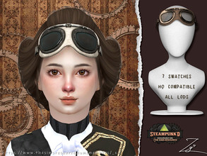 Sims 4 — Steampunked goggles for kids(Hats) by _zy — 7 colors HQ COMPATIBLE ALL LODS