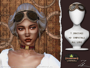 Sims 4 — Steampunked goggles by _zy — 7 colors HQ COMPATIBLE ALL LODS