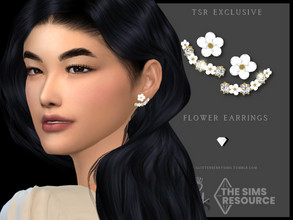 Sims 4 — Flower Earrings by Glitterberryfly — Flower earrings! 