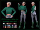 Sims 4 — NFF turtleneck very long sleeve top with arm leather detail by Nadiafabulousflow — Hi guys! This upload its a