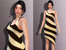 Sims 4 — Asymmetric Dress DO264 by DOLilac — Custom thumbnail 12 Colors Adult-Elder-Teen-Young Adult For Female