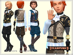 Sims 4 — Steampunked Clothes  by bukovka — Steampunk clothes for boys, kids. Installed standalone, suitable for the base