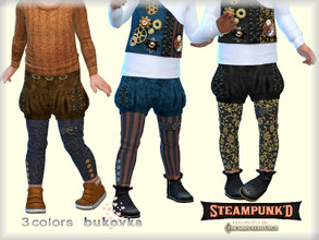 Sims 4 — Steampunked Pants  by bukovka — Steampunk pants for boys and girls, toddler. Installed standalone, suitable for
