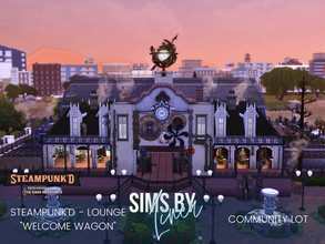 Sims 4 — Steampunked - Lounge: Welcome Wagon by SIMSBYLINEA — Steampunk'd - What once was a busy train station now became