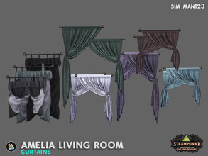 Sims 4 — Steampunked - Amelia Curtains by sim_man123 — A set of various curtains in different styles and lengths,
