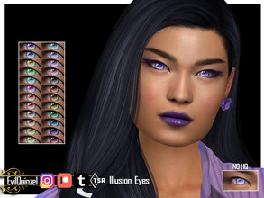 Sims 4 — Illusion Eyes by EvilQuinzel — Beautiful eyes for sims. - Facepaint category; - Female and male; - Teen + ; -