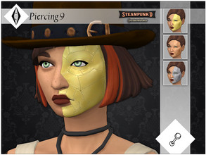 Sims 4 — Steampunked - Piercing 9 by AleNikSimmer — Hand painted metal mask. It's in the piercing category but works as a