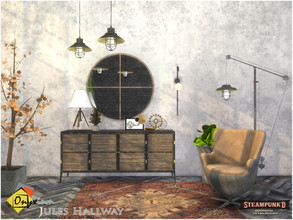Sims 4 — Steampunked - Jules Hallway by Onyxium — Onyxium@TSR Design Workshop Hallway Collection | Belong To The 2022