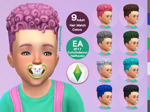 Sims 4 — Toddler SP17 CurlyUndercut Hair Recolor by jeisse197 — Category : Hair Recolor - 9 EA Adult Match Colors In Age
