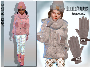 Sims 4 — Children's gloves for a teddy jacket by Sims_House — Children's gloves for a teddy jacket 10 color options.