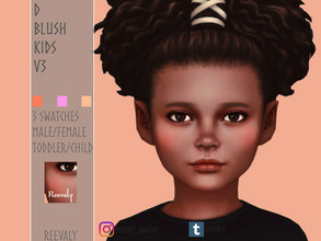Sims 4 — D Blush Kids V3 by Reevaly — 3 Swatches. Toddler to Child. Male and Female. Base Game compatible. Please do not