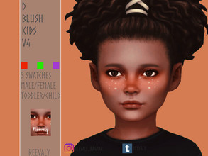 Sims 4 — D Blush Kids V4 by Reevaly — 5 Swatches. Toddler to Child. Male and Female. Base Game compatible. Please do not