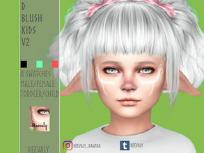 Sims 4 — D Blush Kids V2 by Reevaly — 8 Swatches. Toddler to Child. Male and Female. Base Game compatible. Please do not