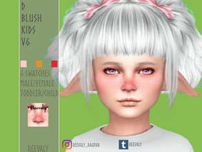 Sims 4 — D Blush Kids V6 by Reevaly — 4 Swatches. Toddler to Child. Male and Female. Base Game compatible. Please do not