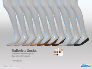 Sims 4 — Ballerina Socks by kliekie — No show socks! :D Comes in 7 skincolors + white, grey and black. Available for teen