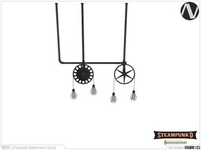 Sims 4 — Steampunked | Charlotte Ceiling Lamp With Pulley Medium by ArtVitalex — Bathroom Collection | All rights