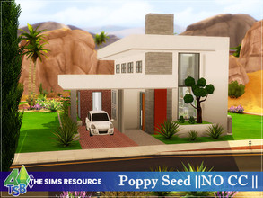 Sims 4 — Poopy Seed || NO CC || by Bozena — The house is located in the Parched Prospect .Oasis Springs. Lot: 20 x 15