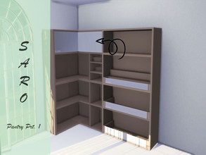Sims 4 — SARO pantry skap 2 by SSR99 — The second pantry shelf! This is the corner shelf, with smaller spaces, also with