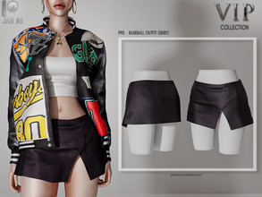 Sims 4 —  [PATREON]  (Early Access) BASEBALL OUTFIT (SKIRT) P92 by busra-tr — 10 colors Adult-Elder-Teen-Young Adult For