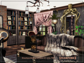 Sims 4 — Steampunked-Sherlock-CC only TSR by Danuta720 — Cost: $28349 Size: 9x6 Short wall by Danuta720 CC's needed for