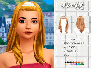 Sims 4 — Adela Hair by sehablasimlish — I hope you like it and enjoy it.