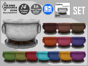 Sims 4 — Cauldron 14 Recolors Set by jeisse197 — Need Realm of Magic! Category : Outdoor cooking Please do not modify /