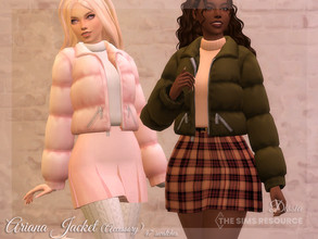 Sims 4 — Ariana Jacket (Accessory) by Dissia — Pretty warm open jacket with pocket and zip in many colors, perfect for