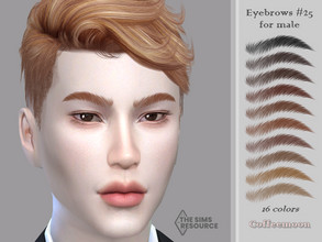 Sims 4 — Eyebrows for male N25 by coffeemoon — 16 colors for male only: teen, young, adult, elder HQ mod compatible