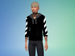 Sims 4 — Off white hoodie (black and white) by Mulciaqqqo — off white hoodie