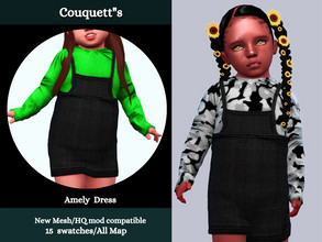 Sims 4 — Amely Dress by couquett — cute and simple dress for your toddlers this dress have 15 swatches this Mesh is by me