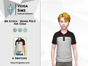 Sims 4 — Mr. Kitsch - Biking Polo for Child by David_Mtv2 — It is a conversion of one my male clothes for adult to child.