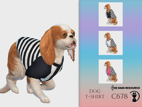 Sims 4 — Dog T-shirt C678 by turksimmer — 3 Swatches Compatible with HQ mod Works with all of skins Custom Thumbnail All