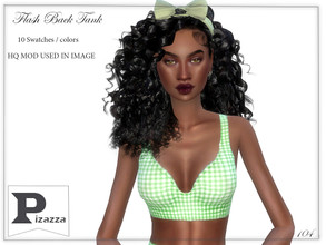 Sims 4 — Flash Back Tank by pizazz — Flash Back Tank for your female sims. Sims 4 games. Sleep, swim, or every day. the
