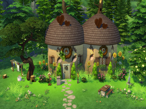 Sims 4 — Cottage (Acorns) by susancho932 — A cute and cozy cottage in a shape of acorns. Home to hedgehogs or any