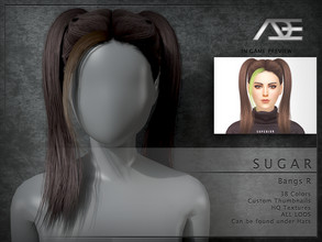 Sims 4 — Ade - Sugar (Bangs R) by Ade_Darma — Sugar Bangs R for Sugar Hairstyles 38 Colors HQ Textures ALL LODs Can be