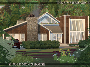 Sims 4 — Single Mom's House | CC only TSR by simZmora — Lot:30x20 Lot type: Residential Includes: - large kitchen -