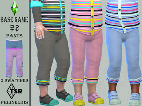 Sims 4 — Cuffed Pants by Pelineldis — Some cool cuffed pants for toddler boys and girls in five color variations. Matches