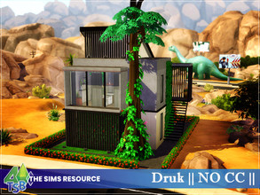 Sims 4 — Druk || NO CC || by Bozena — The house is located in the Parched Prospect .Oasis Springs. Lot: 20 x 15 Value: $